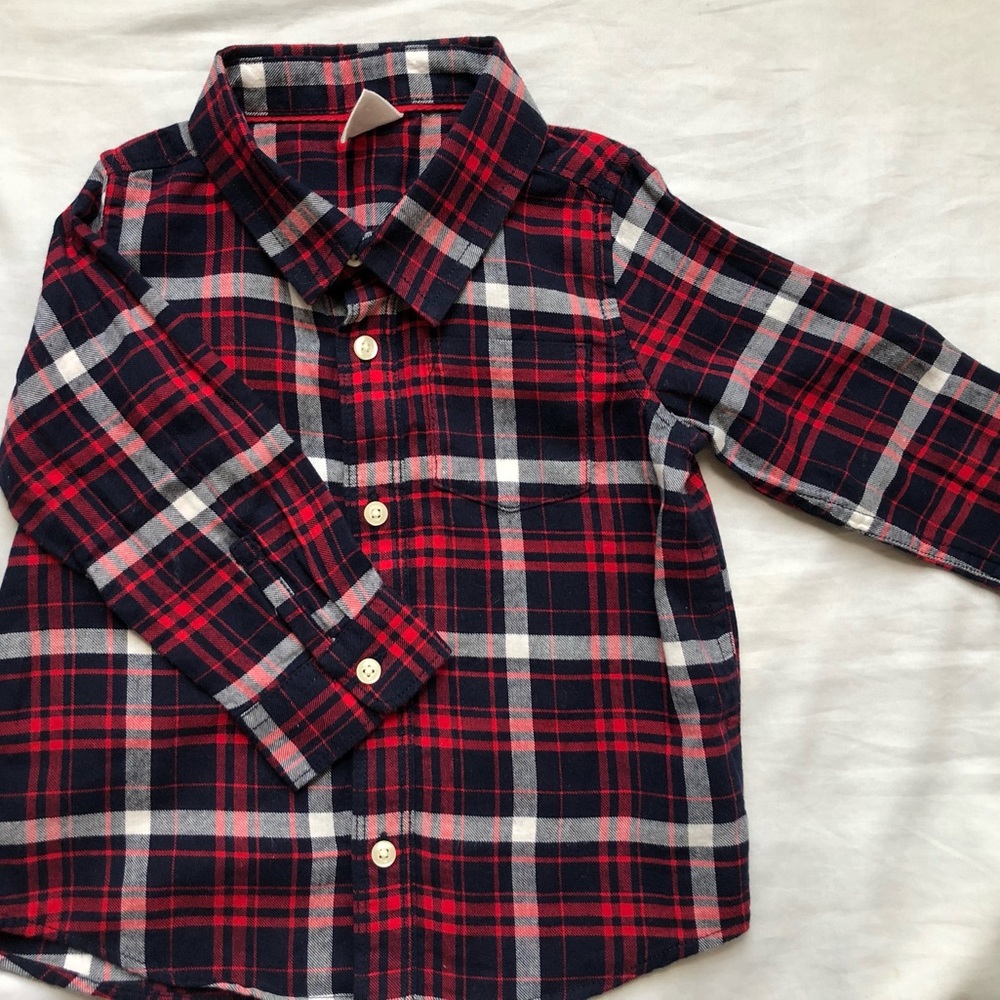 Baby Gal plaid button down shirt 18-24 months